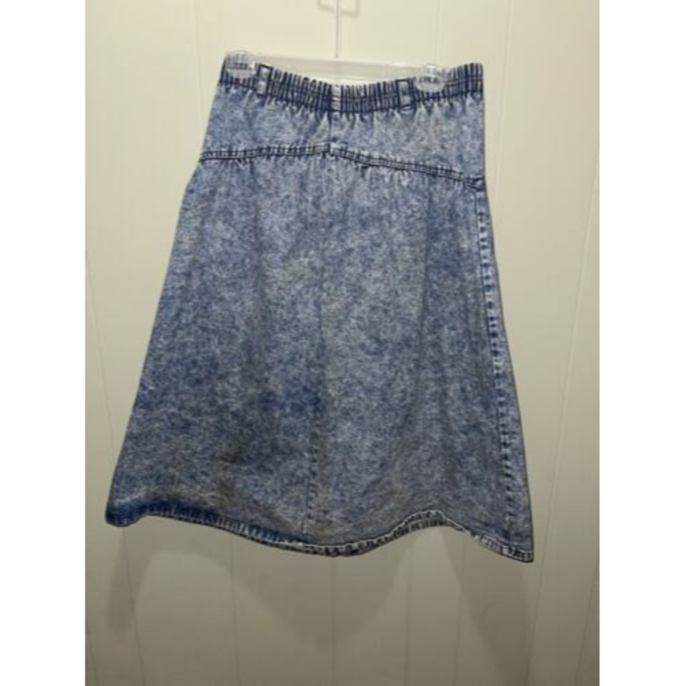 Vintage Denim Blue Acid Wash Skirt